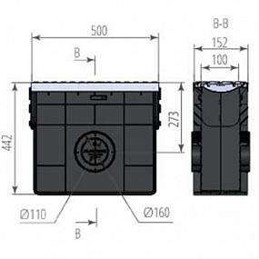 Пескоуловитель пластиковый ПП PROFI DN100 Е600 комплект